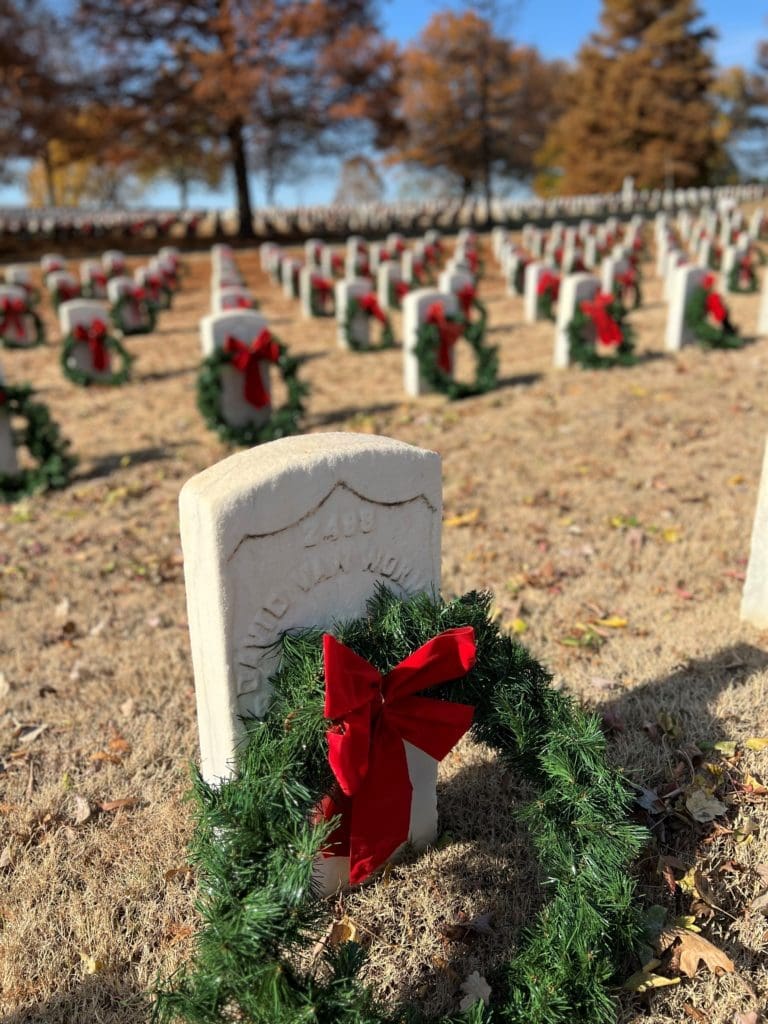 Wreath portrait shot